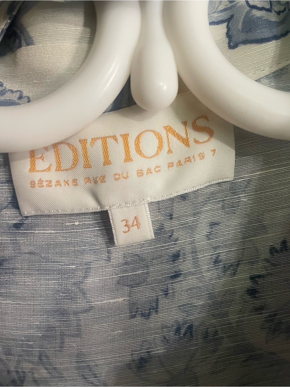 Sezane Editions Bellisima Toile Maxi Dress Shirtdress Linen Silk 34 XS S - Picture 5 of 7
